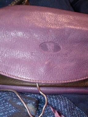 Purple Leather Crossbody Bag